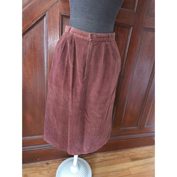 Vintage Spiegel Corduroy A-Line Skirt Rust Brown Orange 13/14 runs small - Picture 1 of 6